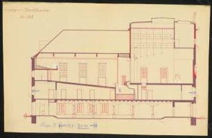 Stadttheater, Konstanz: Längsschnitt 1:100