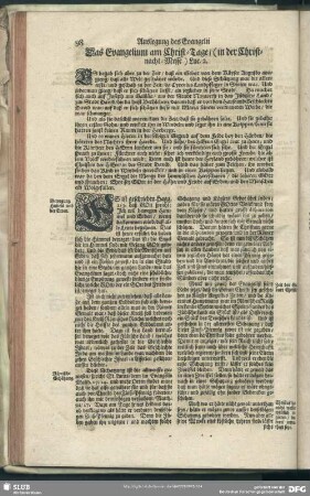 Das Evangelium am Christ-Tage, (in der Christnacht-Messe) Luc. 2