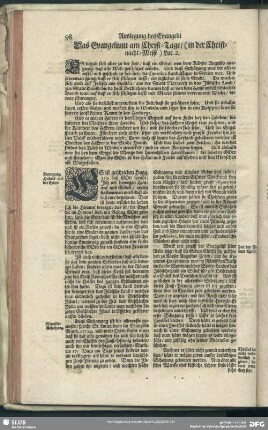 Das Evangelium am Christ-Tage, (in der Christnacht-Messe) Luc. 2