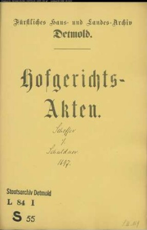 Scheffer, Johann Jobst Witwe gegen Schuldner
