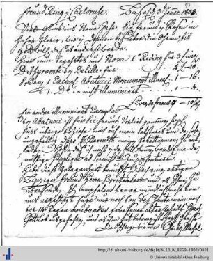 Nachlass F. D. Ring (NL 10/IV B 359-1802) : Briefwechsel Mechel - Ring