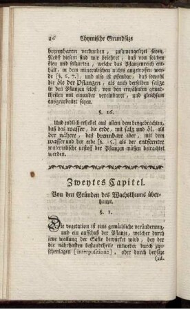 Zweytes Kapitel. Von den Gründen des Wachstums überhaupt.