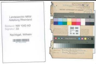 Entnazifizierung Wilhelm Nachtigall , geb. 07.08.1909 (Vulkaniseur)