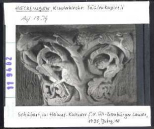 Hecklingen, Klosterkirche: Säulenkapitell