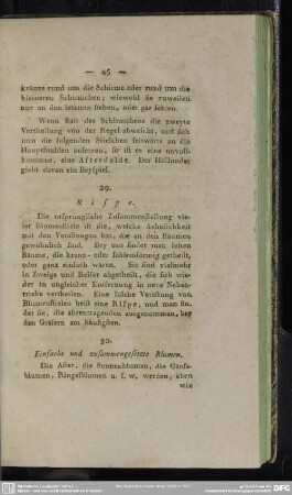 30. Einfache und zusammengesetzte Blumen