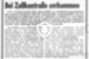Bei Zollkontrolle entkommen