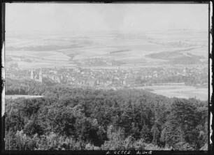 Rochlitz. Blick vom Rochlitzer Berg auf Rochlitz