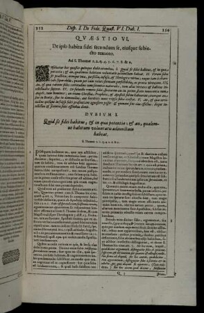 Quæstio VI. De ipso habitu fidei secundum se, eiusque subiecto remoto.