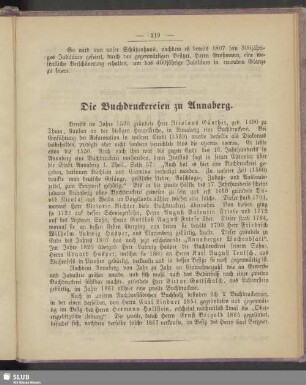 Die Buchdruckereien zu Annaberg