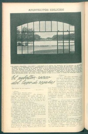El pabellón-recreo del lago de regatas : Apuntecitos idílicos