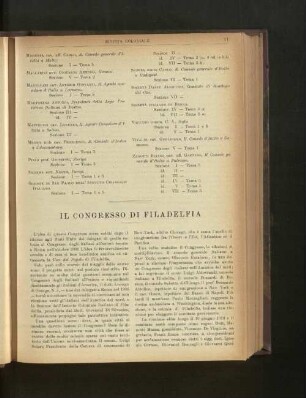 Il Congresso Di Filadelfia.