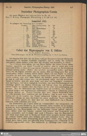Ueber das Mignonpapier von E. Bühler
