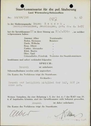 Reusch, Eugen