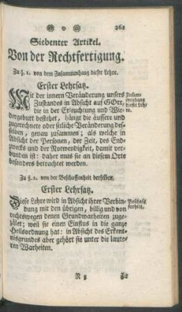 Siebenter Artikel. Von der Rechtfertigung