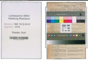 Entnazifizierung Kurt Roeder , geb. 08.04.1910 (Lehrer)