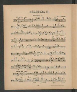 Sonatina II. Violoncello.