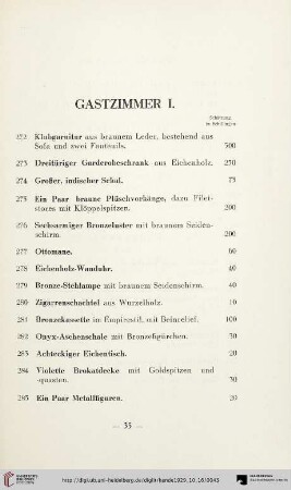 Gastzimmer I (Nr. 272-293)