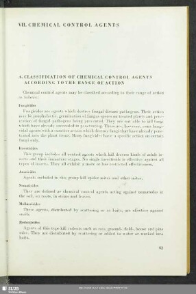 VII. Chemical Control Agents