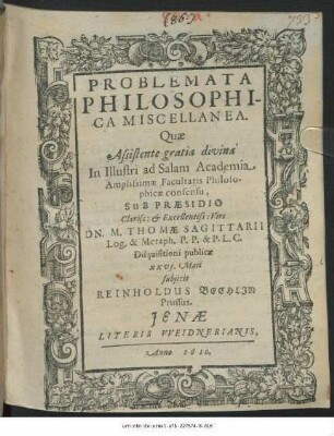 Problemata Philosophica Miscellanea
