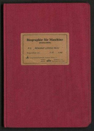 Biographie für die Maschine (Motorschiffe)
