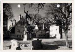 Augsburg, Fuggerei und Neptunbrunnen