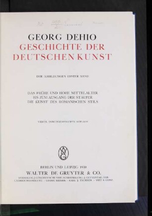 1, Abbildungen: Geschichte der deutschen Kunst