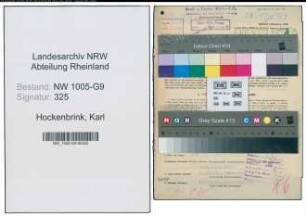 Entnazifizierung Karl Hockenbrink , geb. 30.03.1907 (Ingenieur)