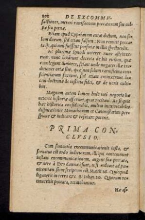 Prima Conclusio.