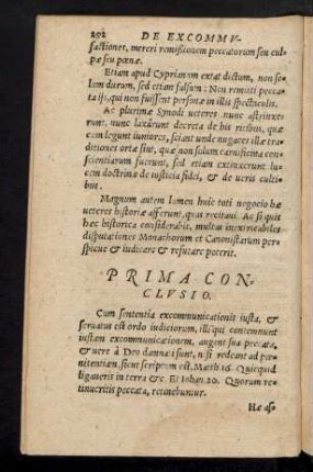Prima Conclusio.