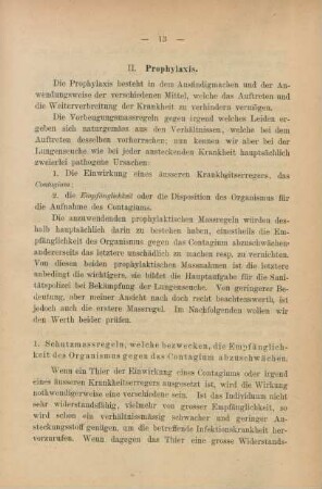 II. Prophylaxis