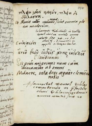 444, Fabritius, Johannes. Wendel, Hannibal.