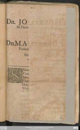 Applausus Votivus Quo Pro-Rectore Magnifico Viro ... Dn. Johanne Meisnero ... Decano ... Viro ... Dn. M. Augusto Buchnero ... Viro Iuveni Dn. Andreae Offney/ Northusa Thuringo, De Summis in Philosophia bonoribus in Inclyta Leucorea solenniter conferendis applaudunt & gratulantur Commensales D. XIII. Octobris Ann. M.DC.LIX.