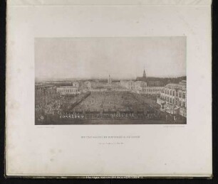I. Der Zwinger und der beabsichtigte Schloßbau, nach einem Gemälde von J. A. Thiele 1722.