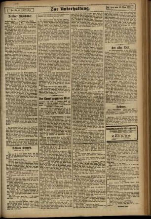 Zweite Ausgabe vom Dienstag, den 25. November 1924.