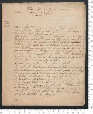 "Notes Sur la reigne de Marie Reine d'Ecosse"