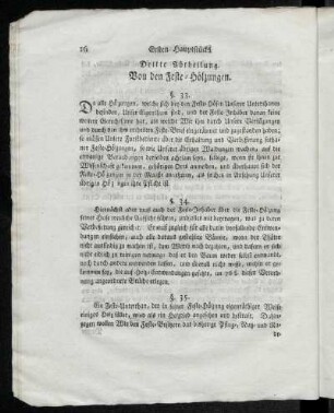 Dritte Abtheilung. Von den Feste-Hölzungen.