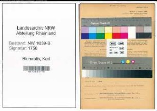 Entnazifizierung Karl Blomrath , geb. 27.05.1910 (Vulkaniseur)