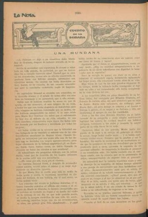 Cuento de la semana : Una mundana