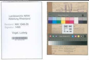 Entnazifizierung Ludwig Vogel , geb. 12.08.1891 (Beamter)