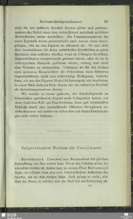 Salpetersaures Barium als Grundmasse
