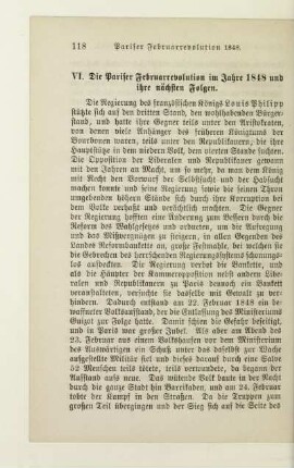 VI. Die Pariser Februarrevolution im Jahre 1848 und ihre nächsten Folgen