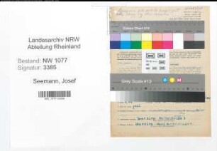 Entnazifizierung Josef Seemann , geb. 13.02.1891 (Polizist)