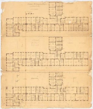 Wohnhäuser Berlin-Tempelhof: Stolbergstraße 8-8a/Alt-Tempelhof: Grundriss EG, 1., 2. und 3.OG