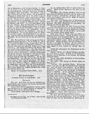 Verhandlungen der Pariser Academie der Wissenschaften 1819