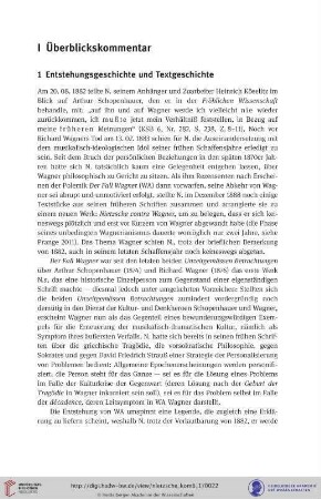 1 Entstehungsgeschichte und Textgeschichte