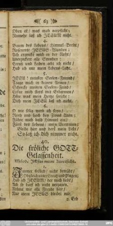 40. Die fröliche Gott-Gelassenheit.