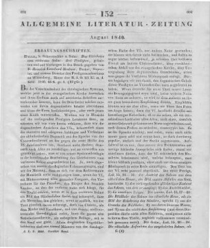 Heubner, H. L.: Das Gleichniß vom verlornen Sohne. Drei Predigten. Halle: Schwetschke 1840