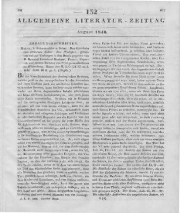 Heubner, H. L.: Das Gleichniß vom verlornen Sohne. Drei Predigten. Halle: Schwetschke 1840