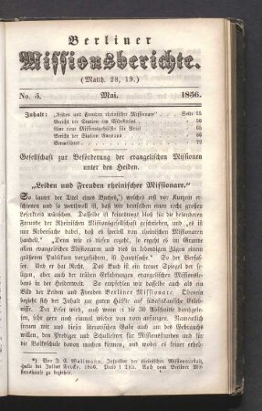 No. 5., Mai 1856