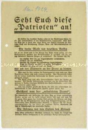 Aufruf der SPD zur Reichstagswahl